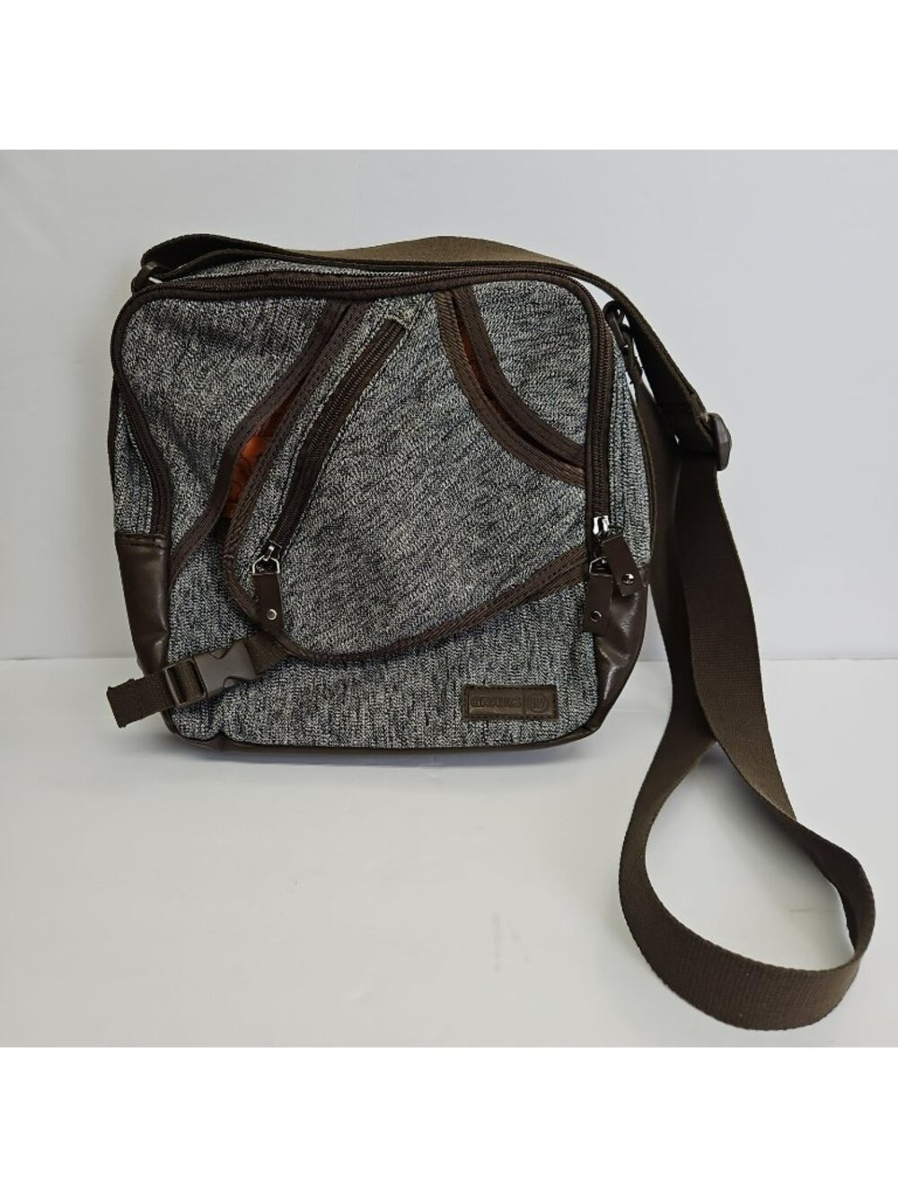 Gravis Messenger Bag ~ Gray Canvas Bag w/ Shoulder Strap Several Pockets Purse